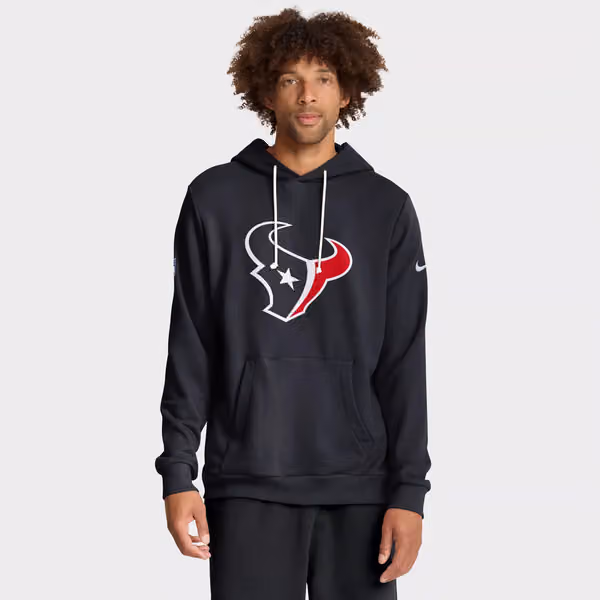 Houston Texans 2025 NFL Sideline Nike Standard Issue Hoodie Navy view 2