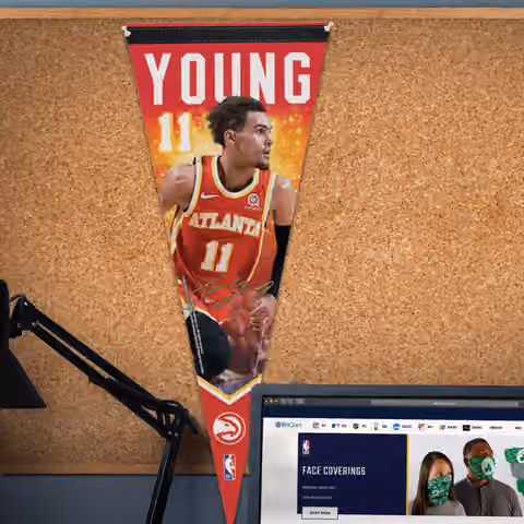 Trae Young Atlanta Hawks Player WinCraft Premium NBA Pennant view 3
