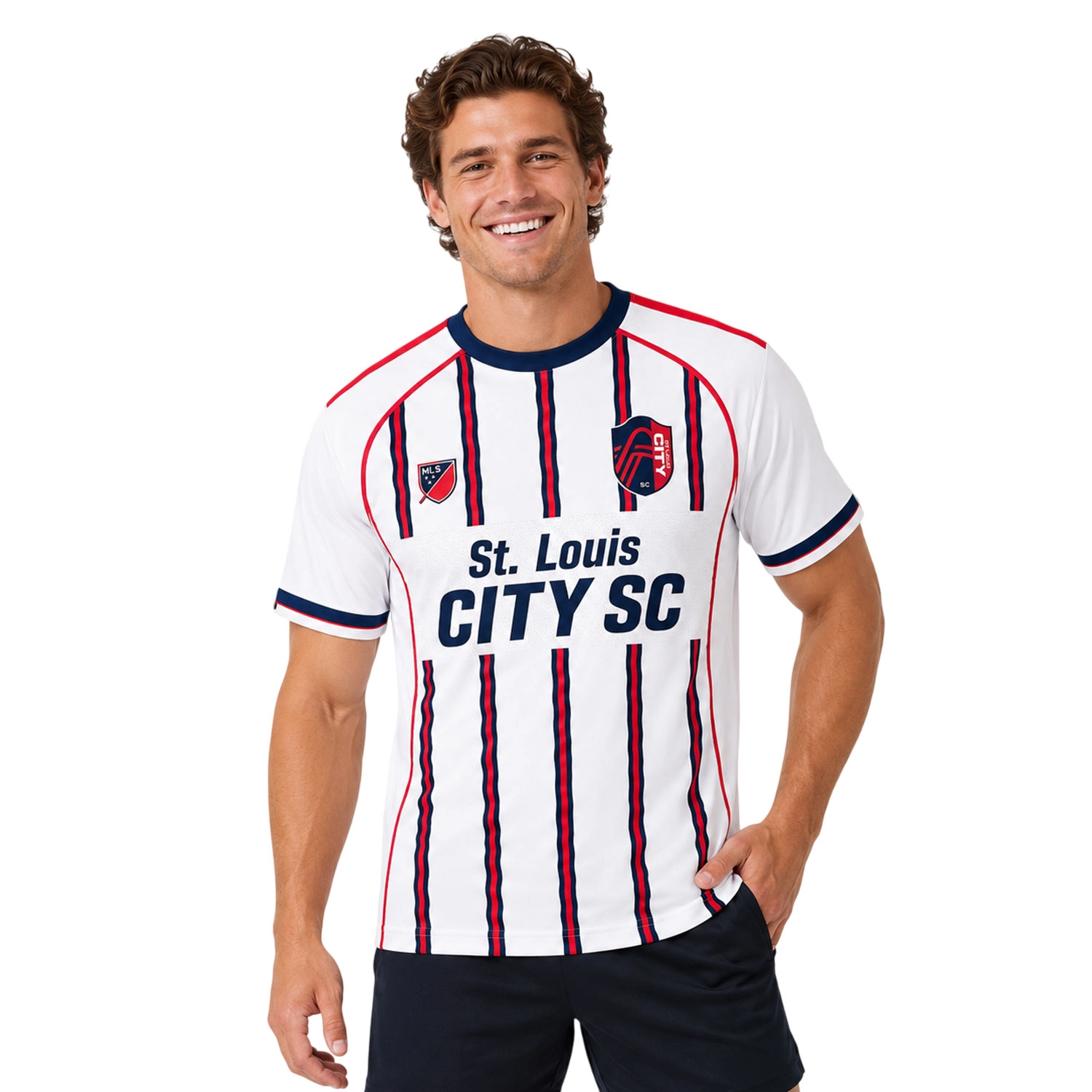 St. Louis City Jersey – Exclusive Custom White Stripes