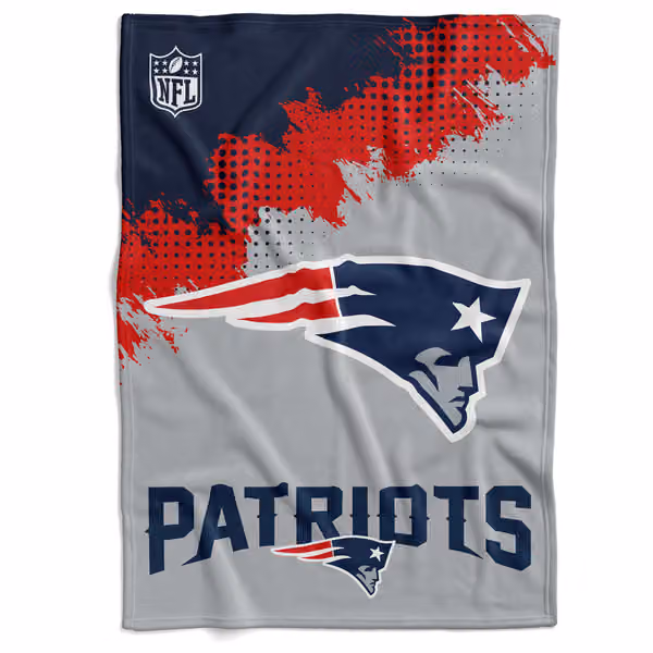 New England Patriots Corner Fleece NFL Blanket view 1