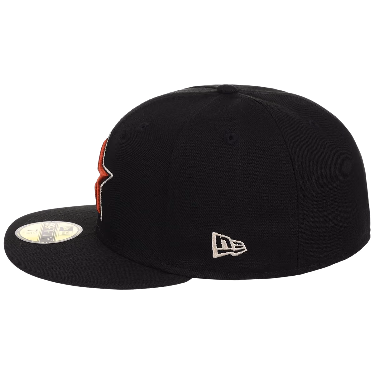 Houston Astros MLB Cooperstown Authentic Collection New Era 59FIFTY (Black/Black) detail view