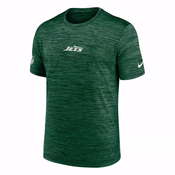 New York Jets 2025 NFL Sideline Nike Velocity Performance T-Shirt Green view 2