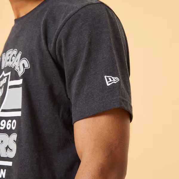 Las Vegas Raiders New Era Cracked Graphic NFL T-Shirt Charcoal view 4