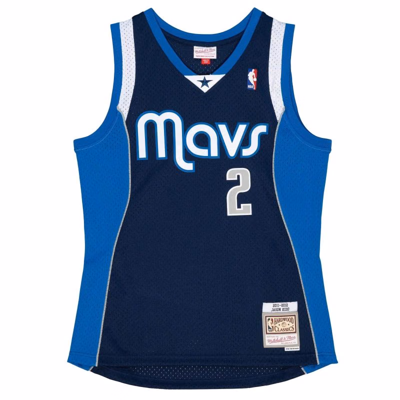 Jason Kidd #2 Dallas Mavericks 2011-12 Mitchell & Ness Swingman NBA Jersey Navy view 1