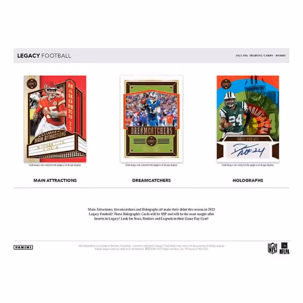 2023 Panini Legacy Football NFL Hobby Box view 3