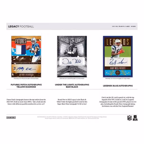 2023 Panini Legacy Football NFL Hobby Box view 2