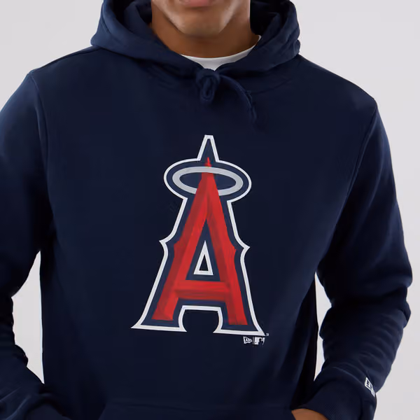 Los Angeles Angels Team Logo MLB Hoodie Navy view 5