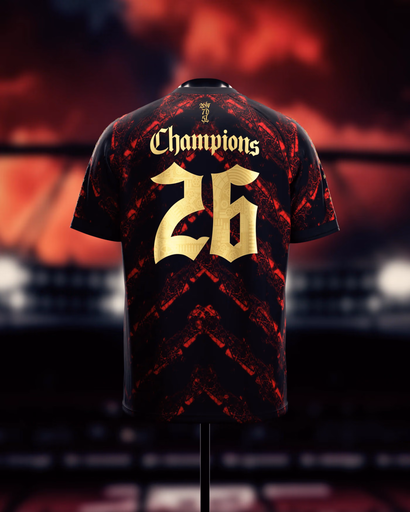 Jersevo Custom Personalized AFC 2026 English Champions Jersey - Black detail view 7