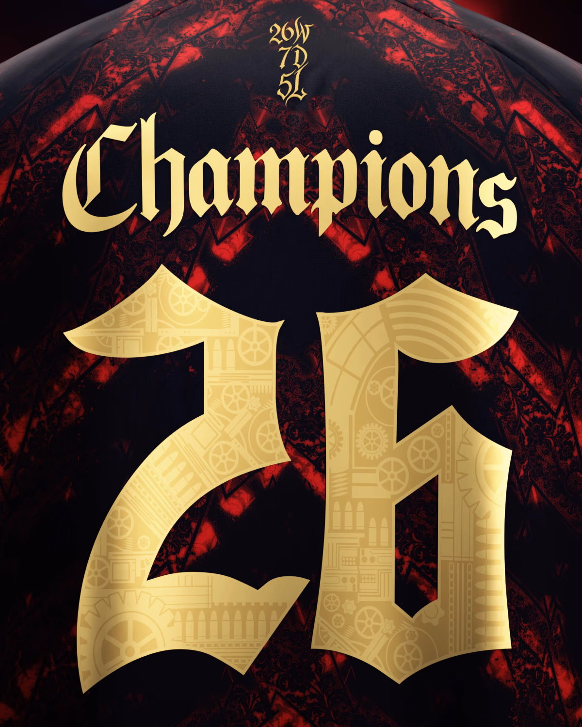 Jersevo Custom Personalized AFC 2026 English Champions Jersey - Black detail view 10