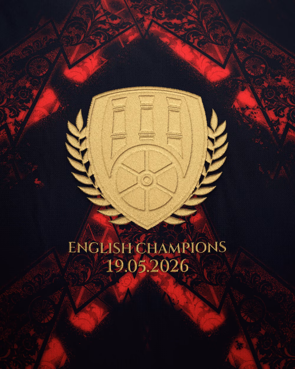 Jersevo Custom Personalized AFC 2026 English Champions Jersey - Black detail view 3