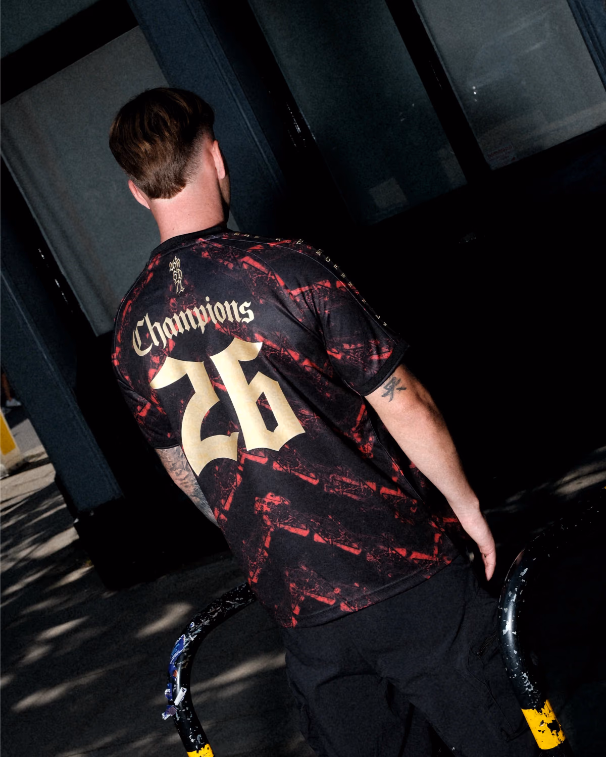 Jersevo Custom Personalized AFC 2026 English Champions Jersey - Black detail view 8