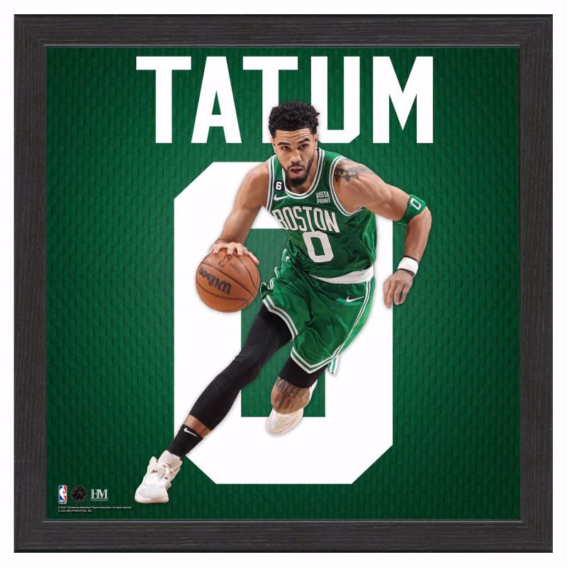 Jayson Tatum #0 Boston Celtics Impact Jersey Framed NBA Photo view 1