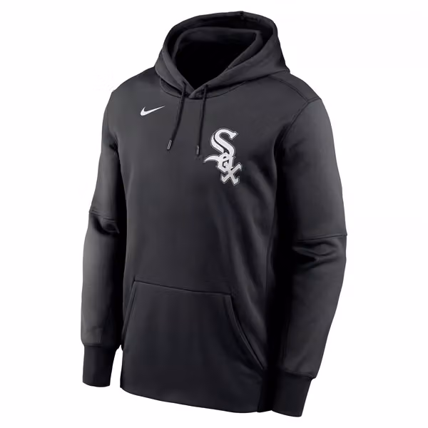 Chicago White Sox Wordmark Nike Therma Dri-FIT MLB Hoodie Black view 1