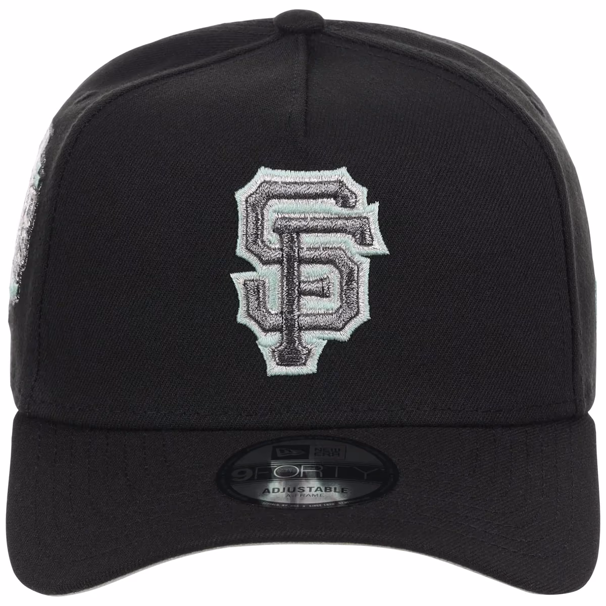 San Francisco Giants MLB Alpine Snow New Era 9FORTY A-Frame detail view