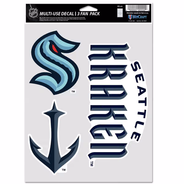 Seattle Kraken Multi-Use NHL Decals Set (3 Pcs.) view 1