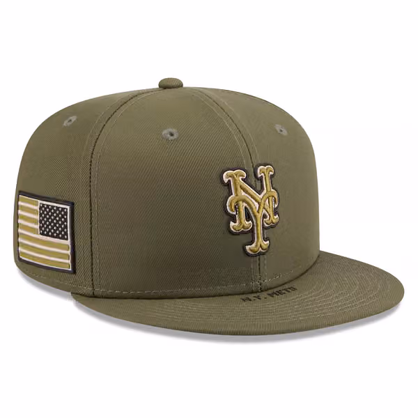 New York Mets 2026 MLB Armed Forces Authentic 59FIFTY Fitted Cap Oliv product photo