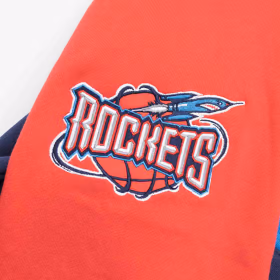 Houston Rockets Mitchell & Ness Color Blocked NBA Fleece Hoodie view 4
