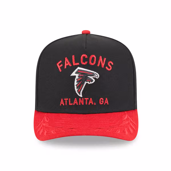 Atlanta Falcons 2025 NFL Draft New Era 9FIFTY A-Frame Snapback Cap Black view 3