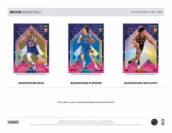 2021/22 Panini Recon Basketball NBA Hobby Box view 4
