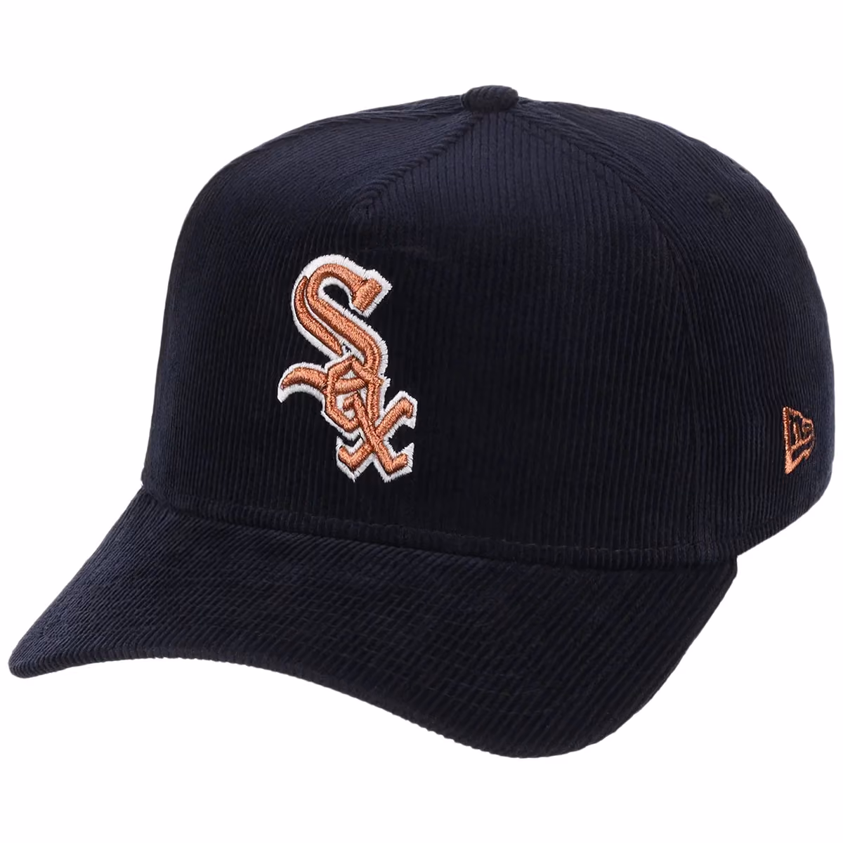 Chicago White Sox MLB Navy Cord FASHION CORE New Era 9FORTY A-Frame detail view