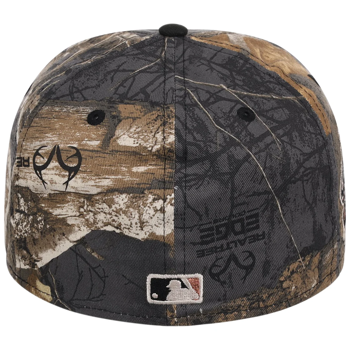 New York Mets MLB Black Realtree 2-TONE Black & Copper New Era 59FIFTY detail view