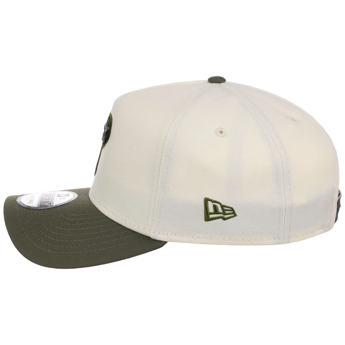 Philadelphia Phillies MLB Chrome Olive New Era 9FORTY detail view