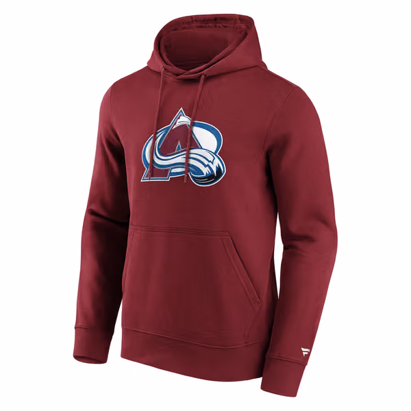 Colorado Avalanche Primary Logo NHL Hoodie Burgundy view 1