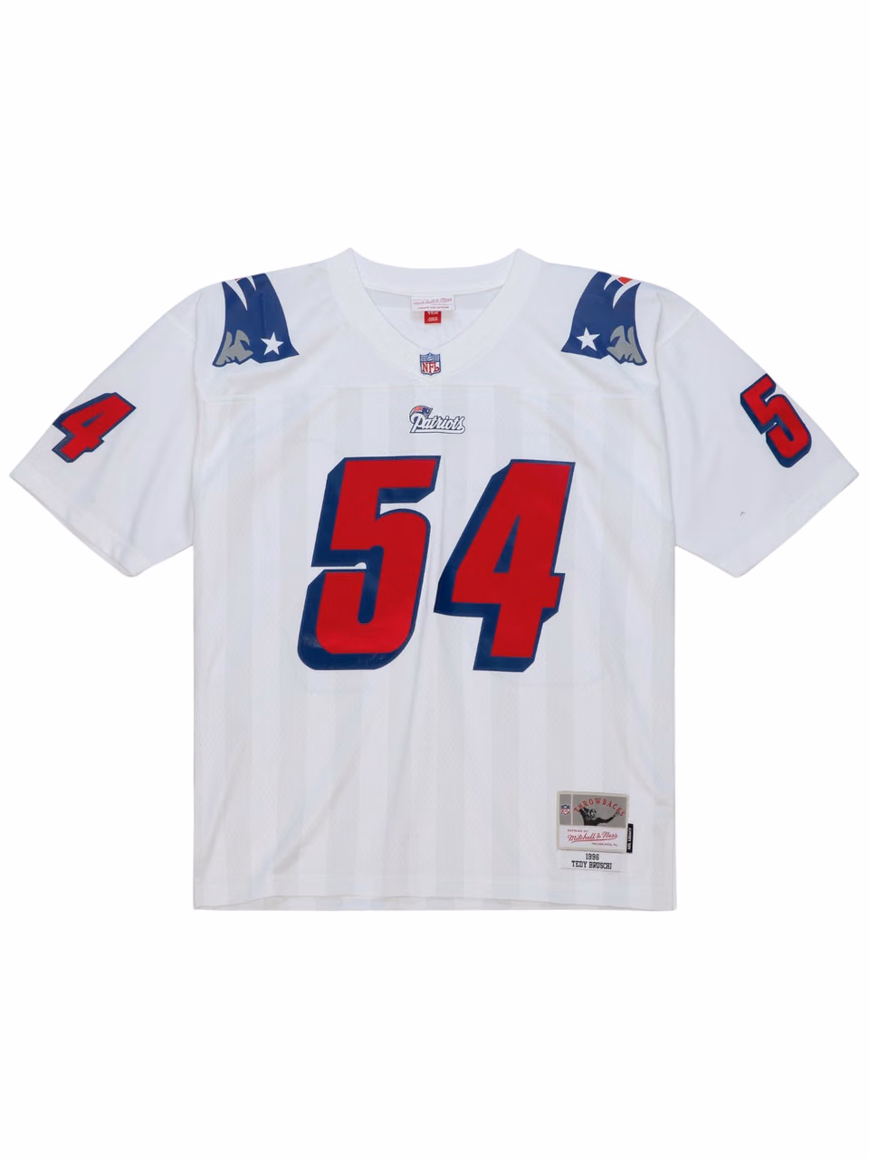 Tedy Bruschi #54 New England Patriots 1996 Legacy Throwback NFL Jersey Weiß view 2