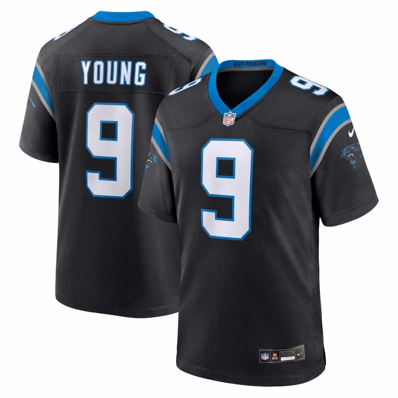 Bryce Young #9 Carolina Panthers Nike Game NFL Jersey Black view 1