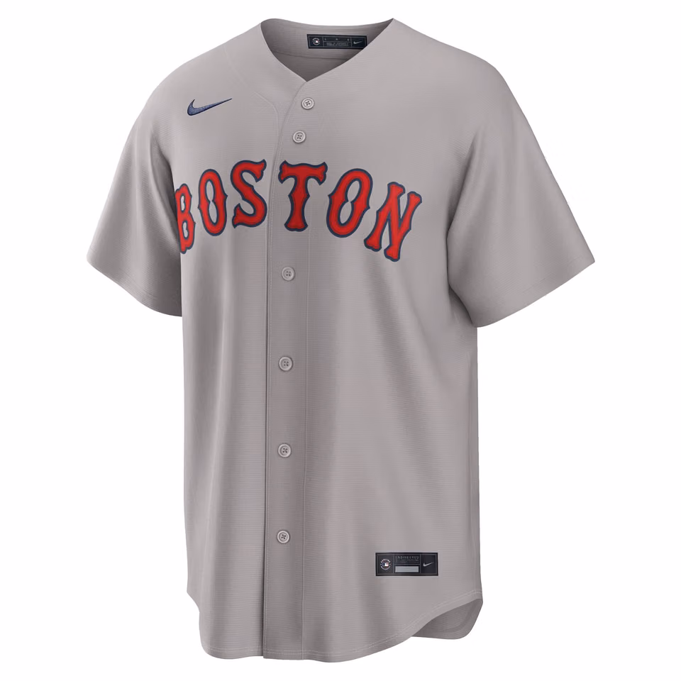 Boston Red Sox Replica MLB Road Jersey Grey view 1