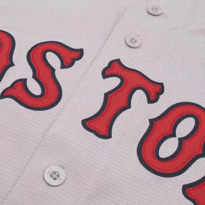 Boston Red Sox Replica MLB Road Jersey Grey view 3