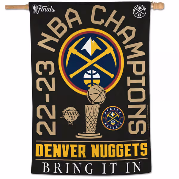 Denver Nuggets 2023 NBA Champions Banner Flag view 1
