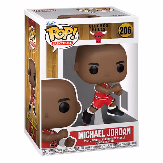 Funko POP! #206 Michael Jordan Chicago Bulls 1989 Playoffs Vinyl NBA Figure view 1