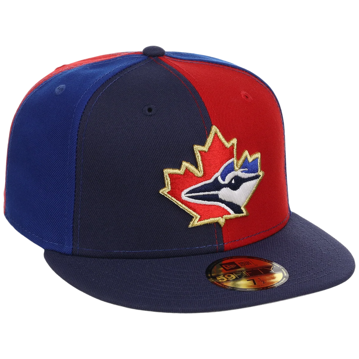 Toronto Blue Jays Toronto Crown the City - Pinwheel New Era 9FORTY (Multi/Navy) front view