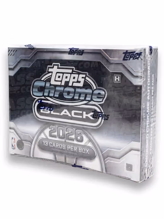 2025/26 Topps Chrome Black Basketball NBA Hobby Box view 1