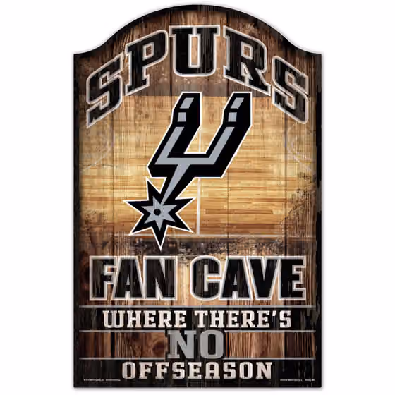 San Antonio Spurs WinCraft NBA Fan Cave Wood Sign view 1