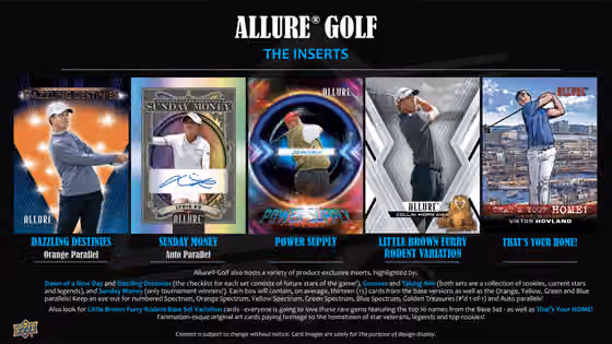 2026 Upper Deck Allure Golf Hobby Box view 6