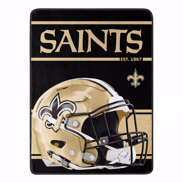 New Orleans Saints Run Super Plush NFL Throw view 1
