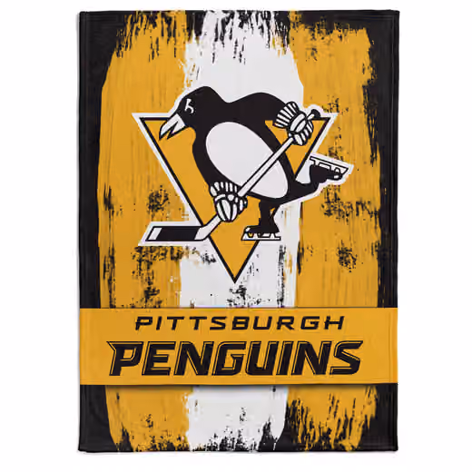 Pittsburgh Penguins Brush Fleece NHL Blanket view 1