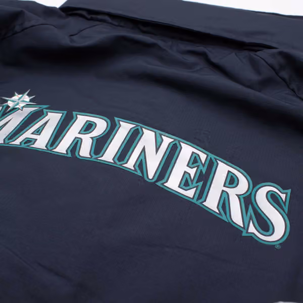 Seattle Mariners MLB Quarter Zip Windbreaker Jacket Navy view 8
