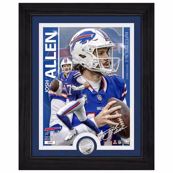 Josh Allen Buffalo Bills Artist Proof Silver Coin NFL Photo Frame view 1