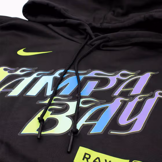 Tampa Bay Rays City Connect 2026 MLB Authentic Therma Hoodie Black view 3