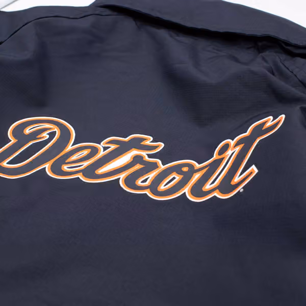 Detroit Tigers MLB Quarter Zip Windbreaker Jacket Navy view 8