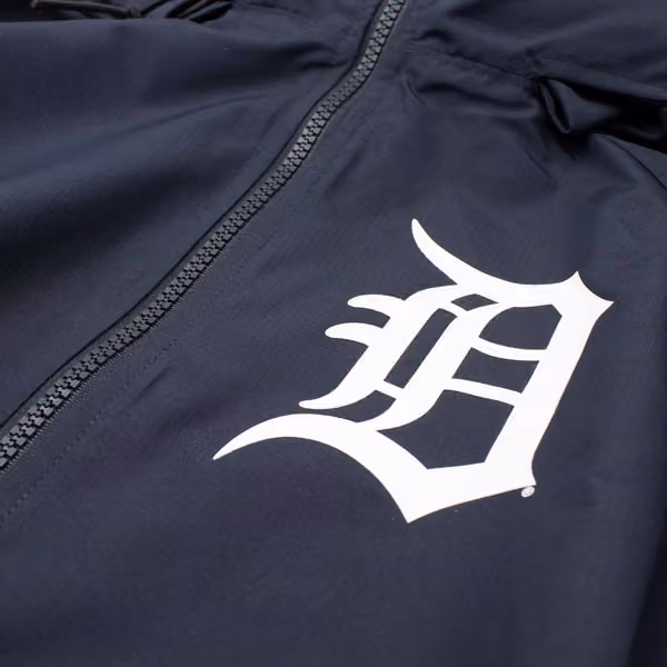 Detroit Tigers MLB Quarter Zip Windbreaker Jacket Navy view 3