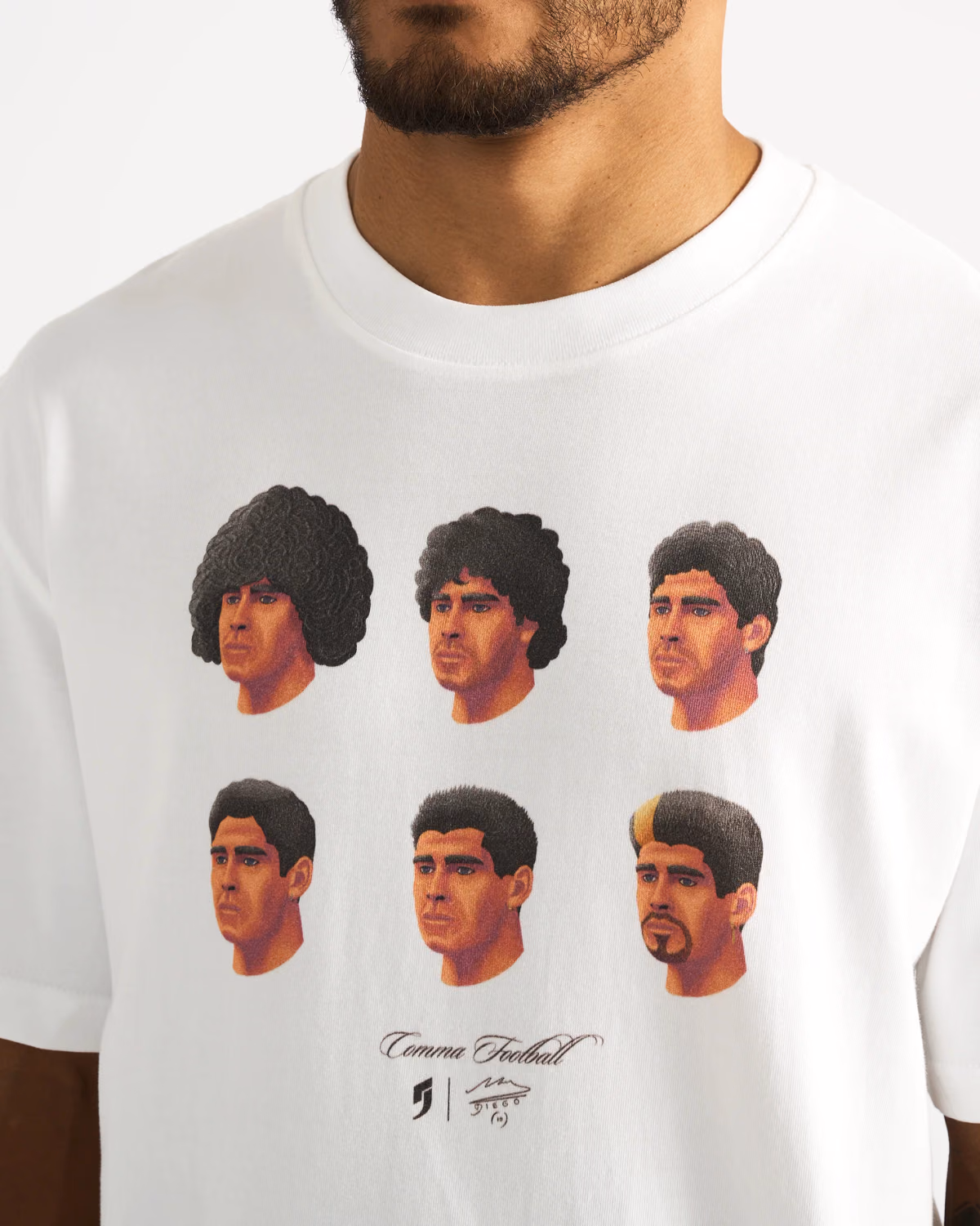 Jersevo Custom Personalized Maradona® Barbershop Heavyweight T-Shirt front view