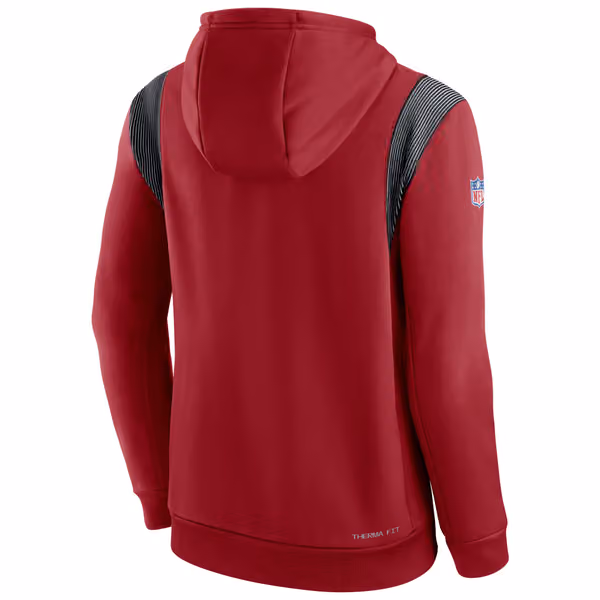Arizona Cardinals 2022 NFL On-Field Sideline Nike Therma-FIT Hoodie Red view 2
