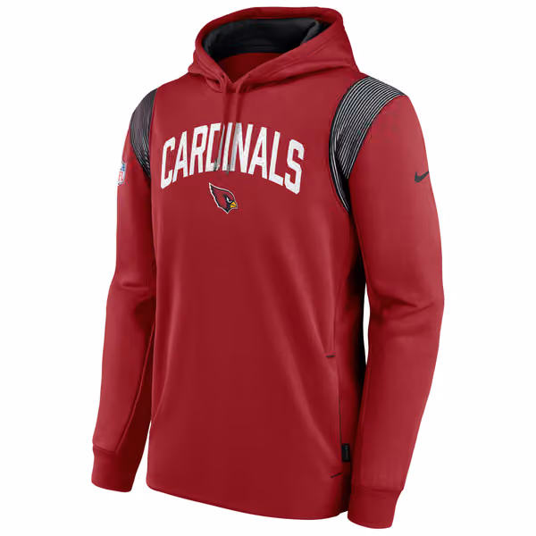 Arizona Cardinals 2022 NFL On-Field Sideline Nike Therma-FIT Hoodie Red view 1