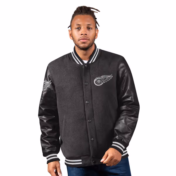 Detroit Red Wings First Rounder Starter NHL Varsity Wool Jacket view 1