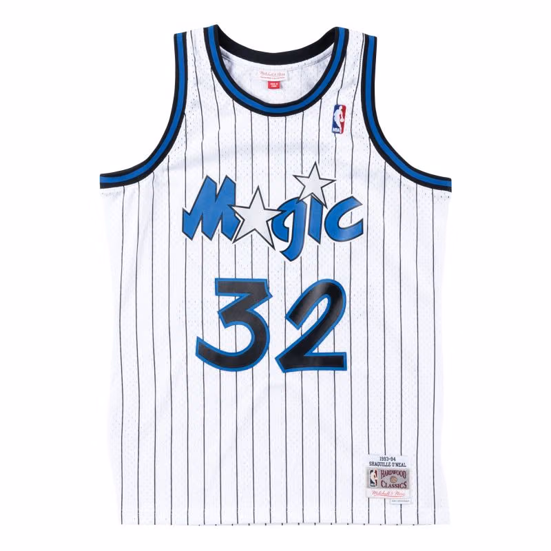 Shaq O'Neal #32 Orlando Magic 1993-94 Mitchell & Ness Swingman NBA Jersey White view 1