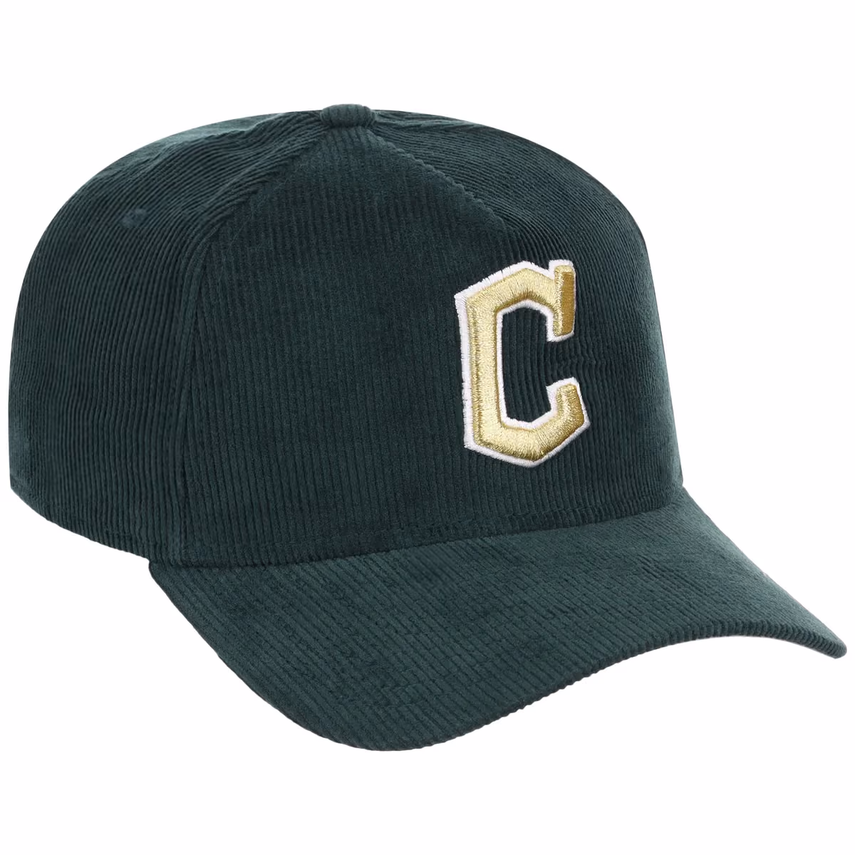 Cleveland Guardians MLB Dark Green Cord FASHION CORE New Era 9FORTY A-Frame front view